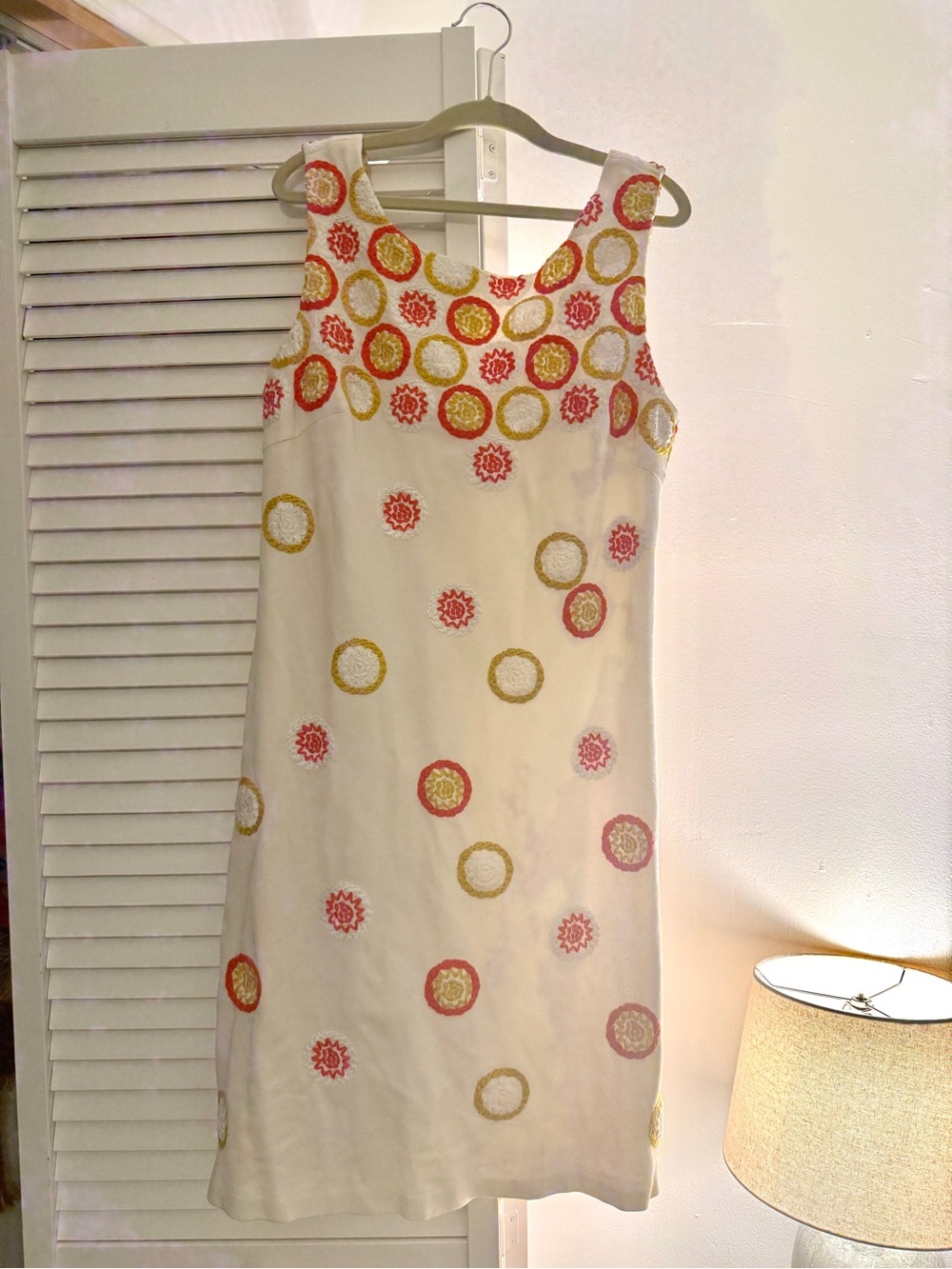 Trina Turk Cream, Orange, and Yellow Dress